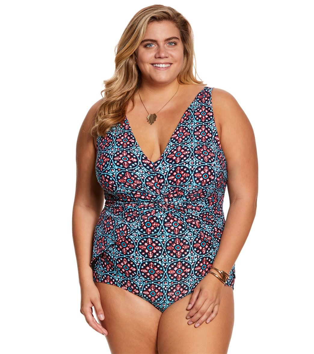 Surplice Knotted Swimsuit