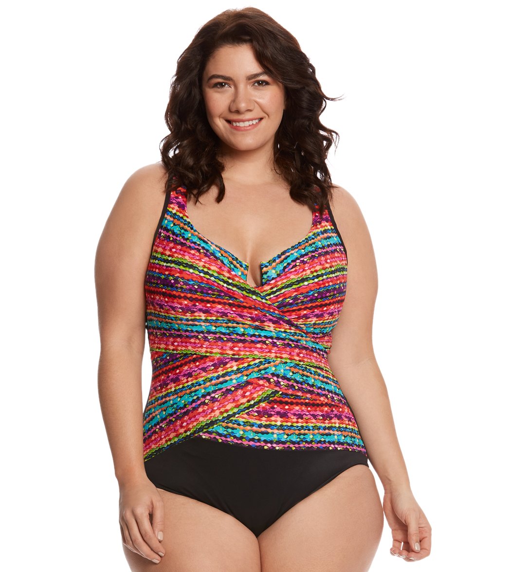 Layered one piece swimsuit