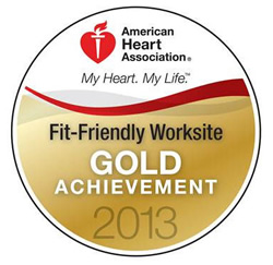 This workplace has been recognized
by the American Heart Association for metting criteria for employee wellness.