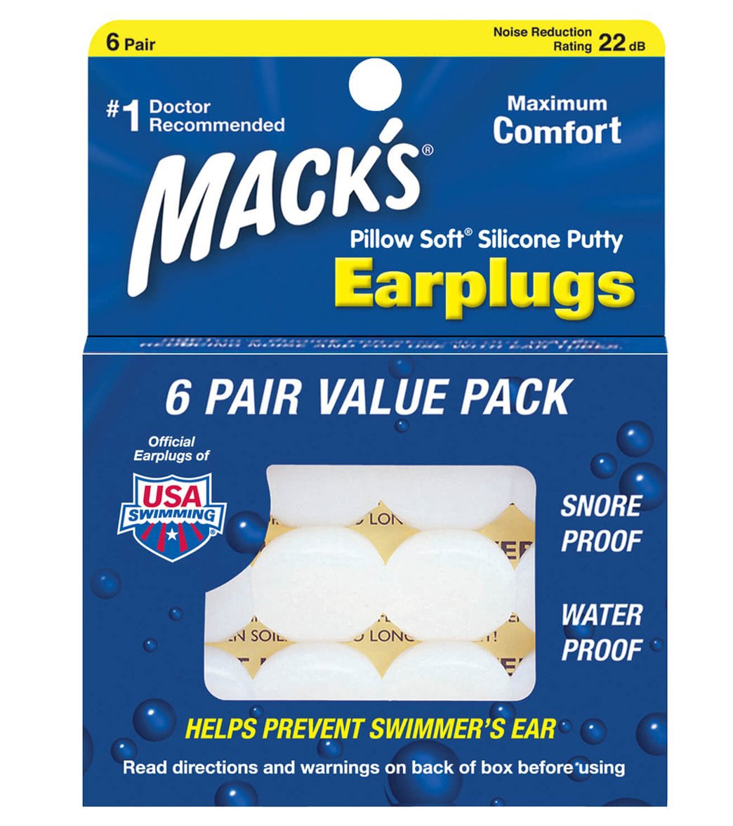 Mack's Pillow Soft Silicone Ear Plugs 6 Pair at