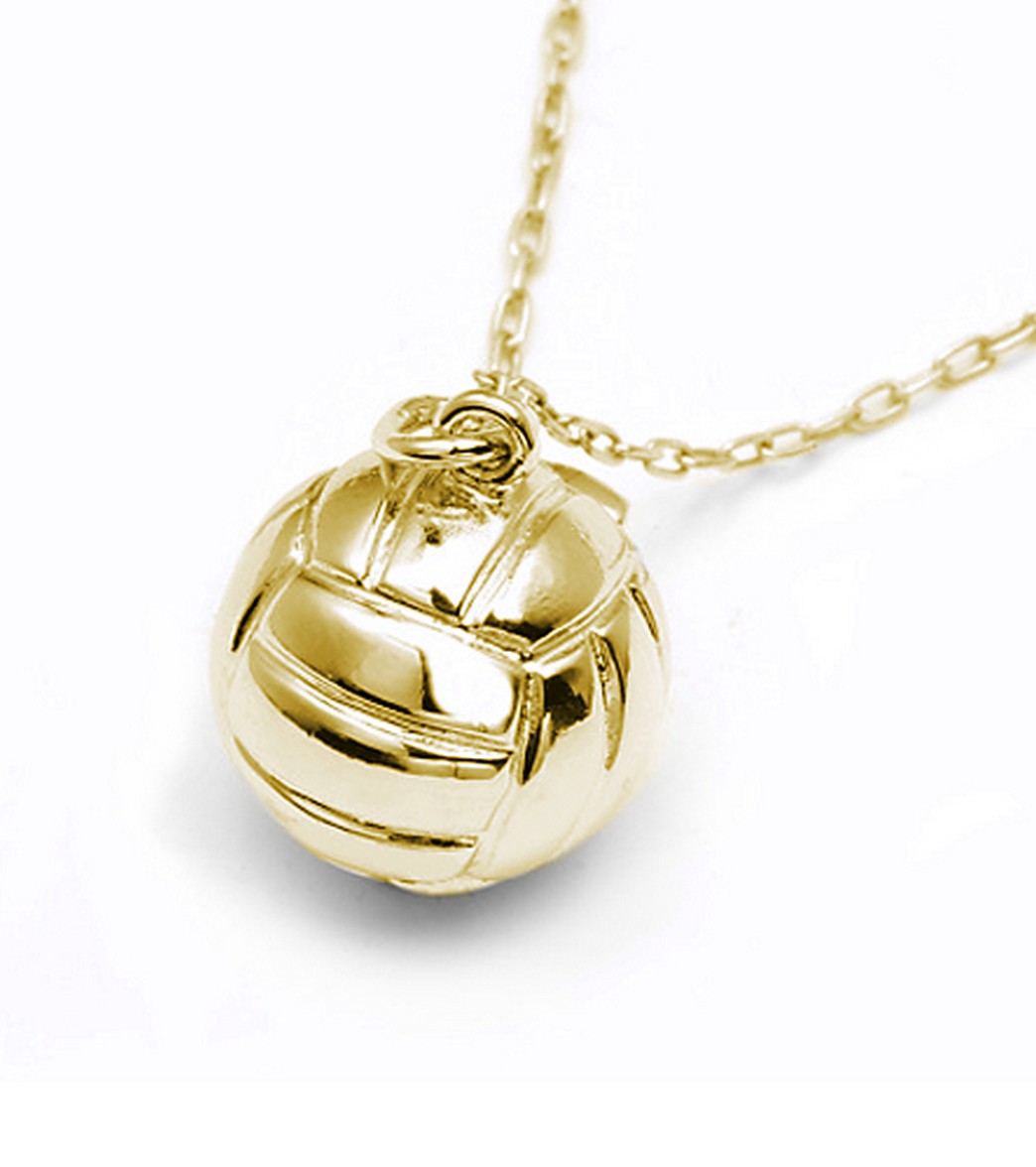 Sports Collection Jewelry Small Water Polo Ball Pendant 14k Gold at ...