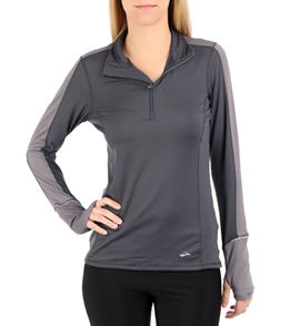 Brooks Women's Essential Long Sleeve Running 1/2 Zip II at SwimOutlet ...