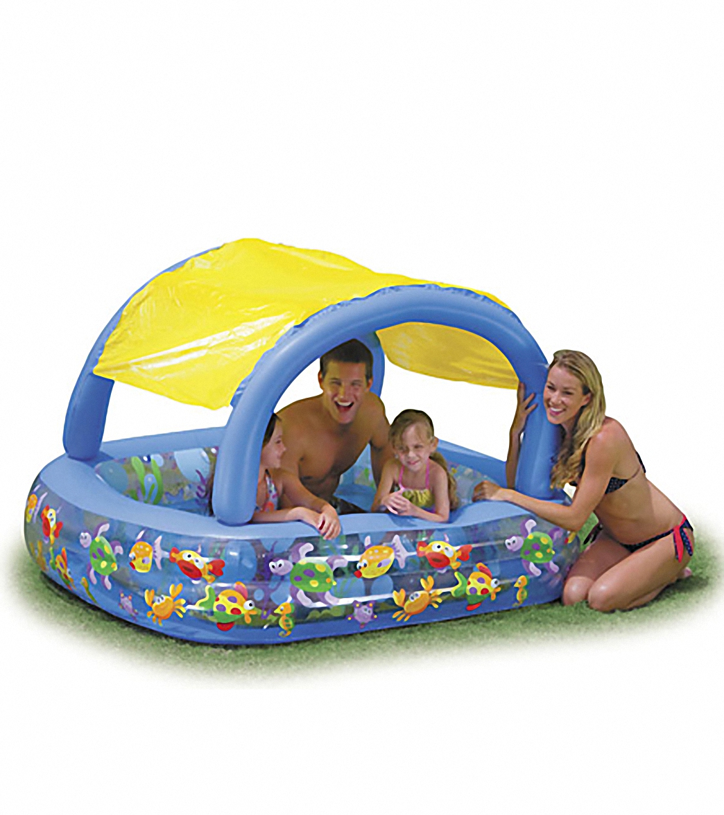 intex sun shade inflatable pool