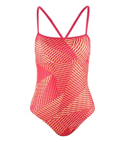 Speedo Print Cross Back One Piece at SwimOutlet.com - Free Shipping