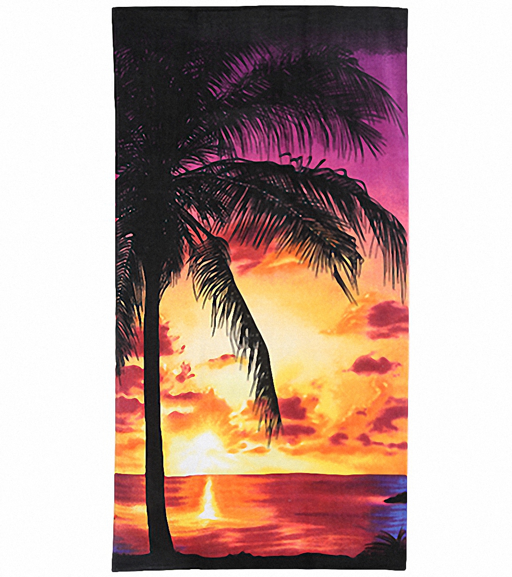 S B Designs Palm Silhouette 30x60 Towel at SwimOutlet.com