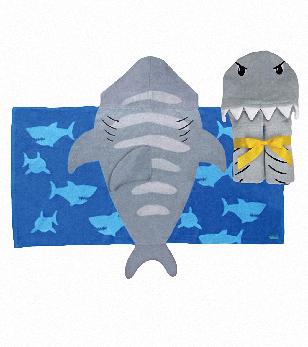 shark hooded towel