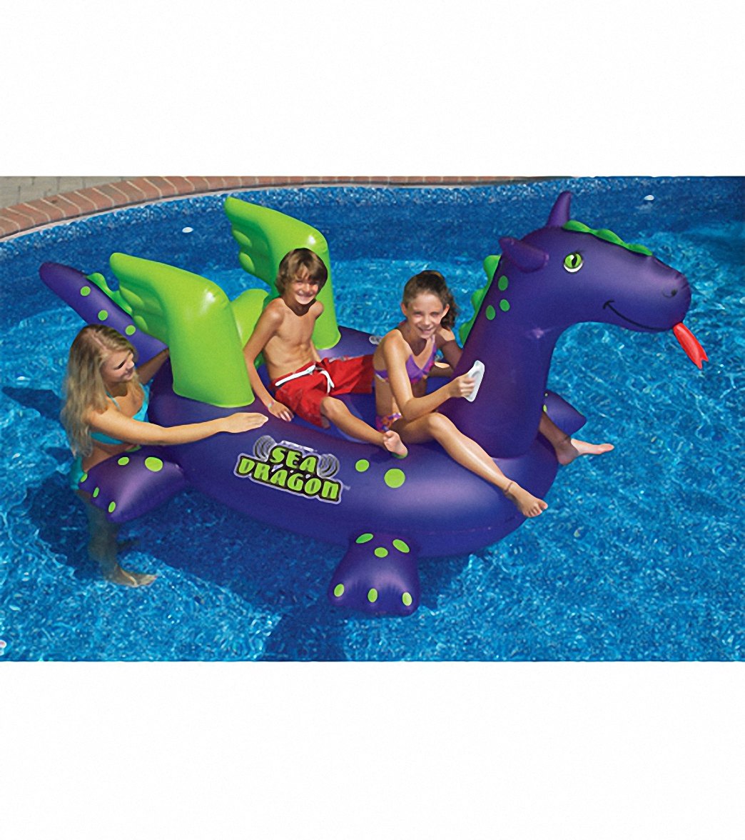 Swimline Sea Dragon Giant Ride On Pool Float Multi Color - Swimoutlet.com