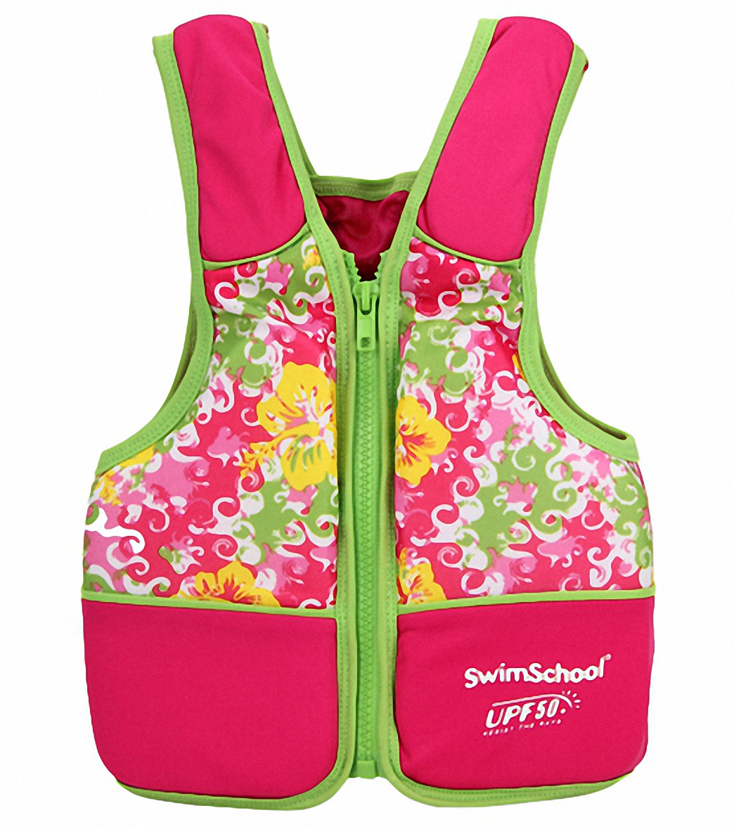 Aqua Leisure Girls' Floral Print Swim Vest (2055lb) at