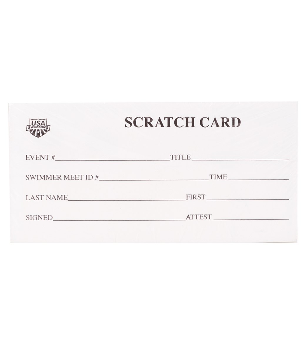 USA Swimming Scratch Card Slip at
