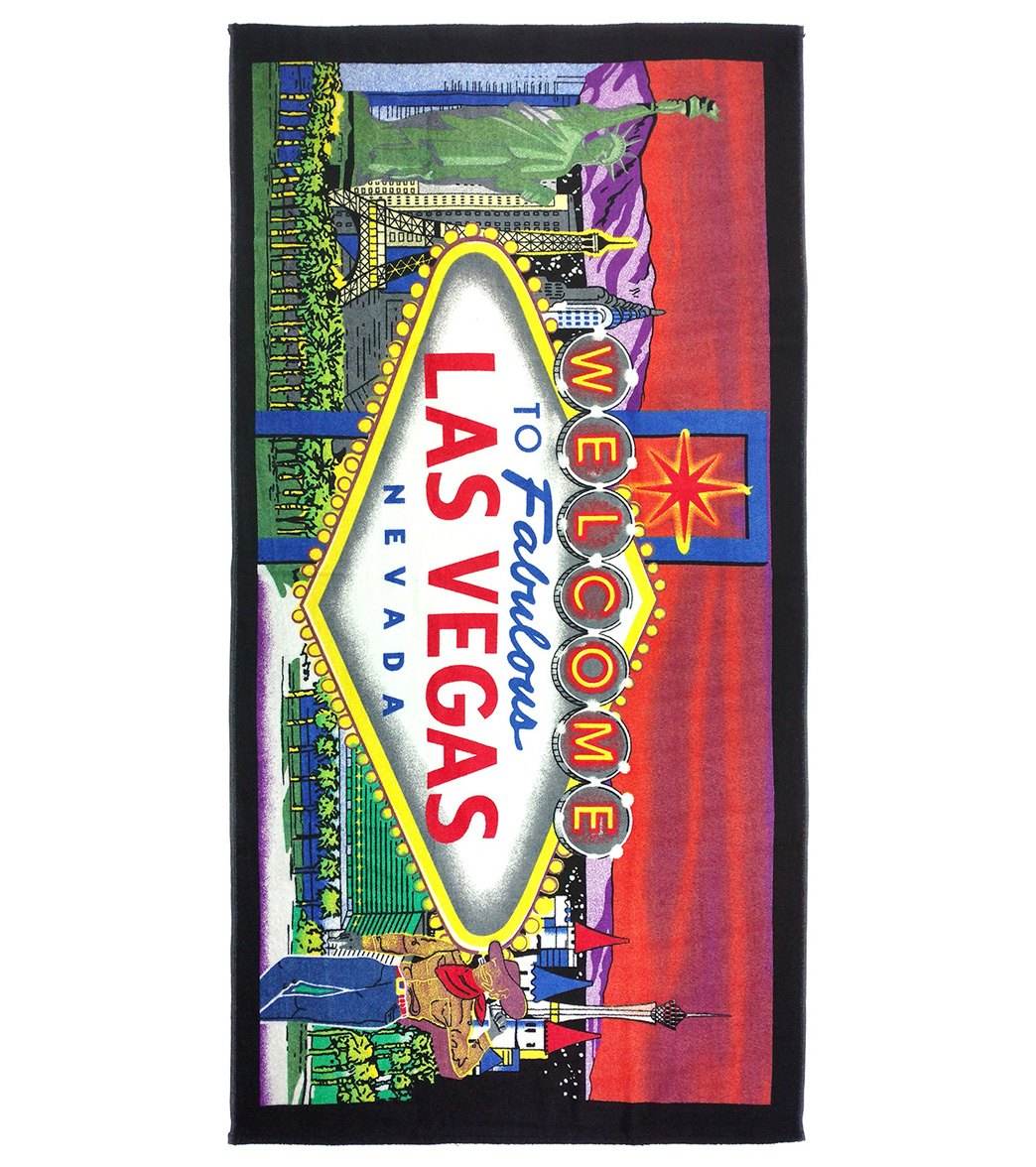 Kaufman S Las Vegas Sign 30 X 60 Beach Towel At Swimoutlet Kaufman S Las Vegas Sign 30 X 60