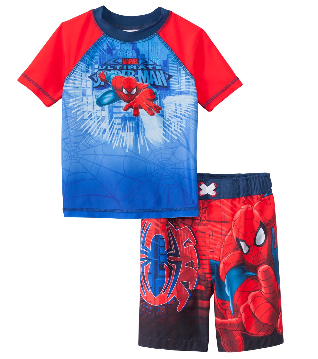 boys spiderman swim trunks