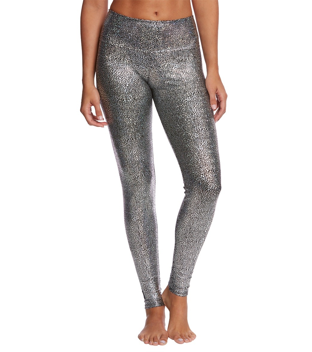 silver yoga pants