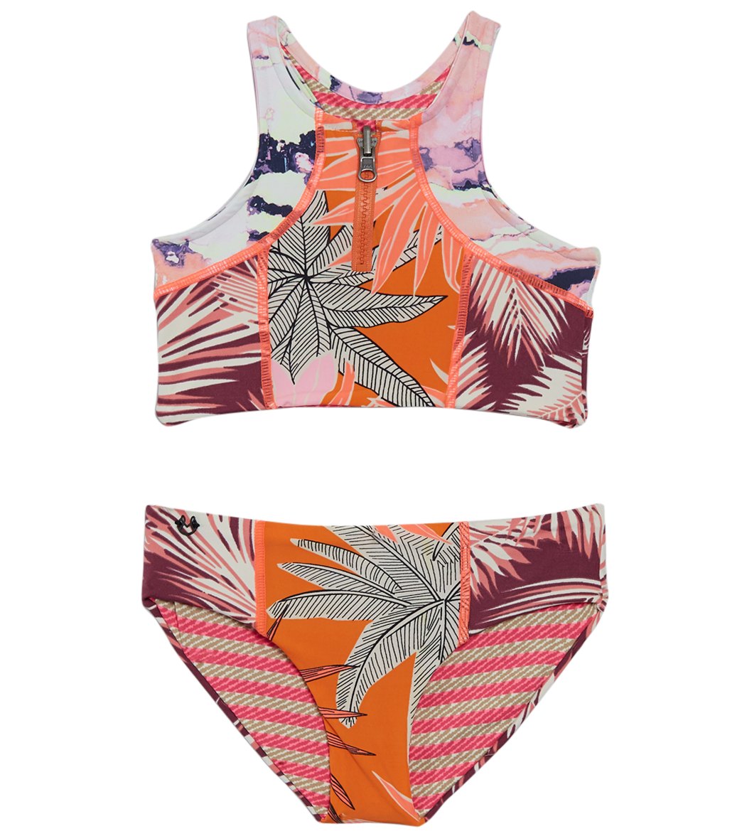 Maaji Girls' Tangerine Turtoise Two Piece Bikini Set (Toddler, Little ...