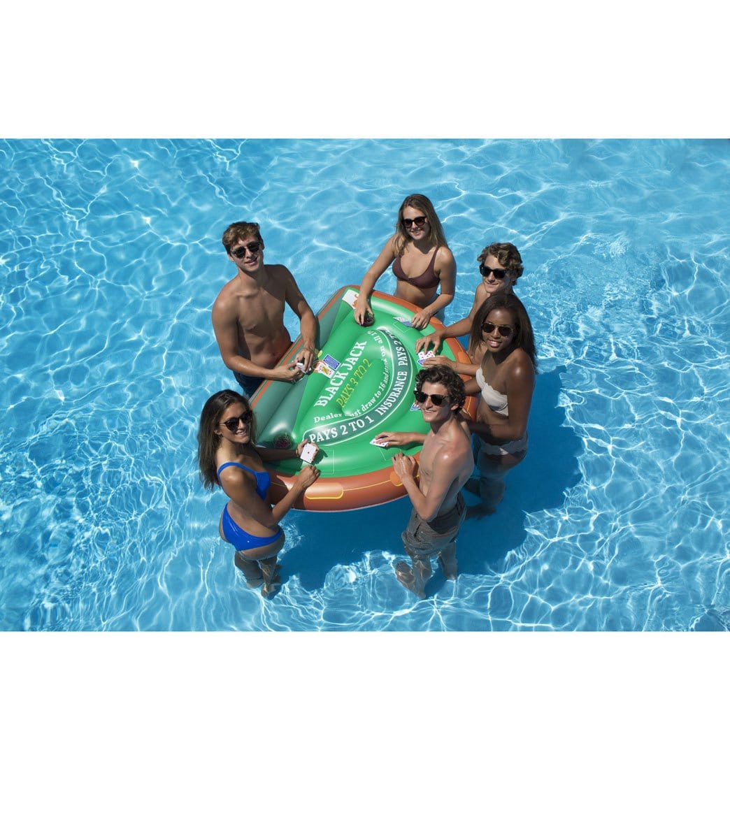 Swimline Blackjack Table Game With Water Proof Cards - 60 Multi Color - Swimoutlet.com