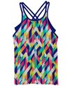 TYR Girls' Paint Party Olivia 2 in 1 Tankini Top (Big Kid)