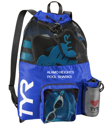 Pool Sharks Swim Bag - TYR Big Mesh Mummy Backpack III