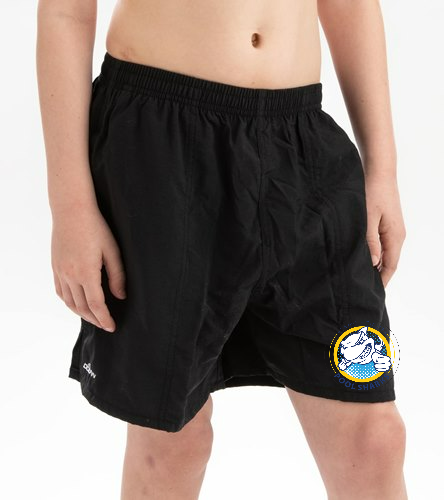 Pool Shark Logo Boy Shorts Black - Dolfin Boys' Water Shorts