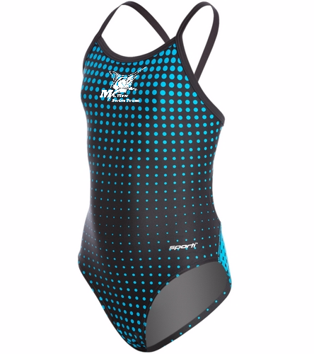 Mt. View Girls Youth Blue - Sporti Molecule Thin Strap One Piece Swimsuit Youth (22-28)