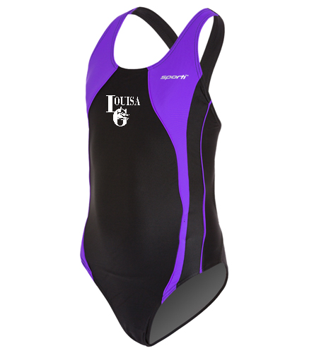 Louisa Gators - Sporti Piped Splice Wide Strap One Piece Swimsuit Youth (22-28)
