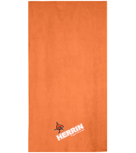 Orange team towel 2 - Royal Comfort Terry Velour Beach Towel 32" X 64"