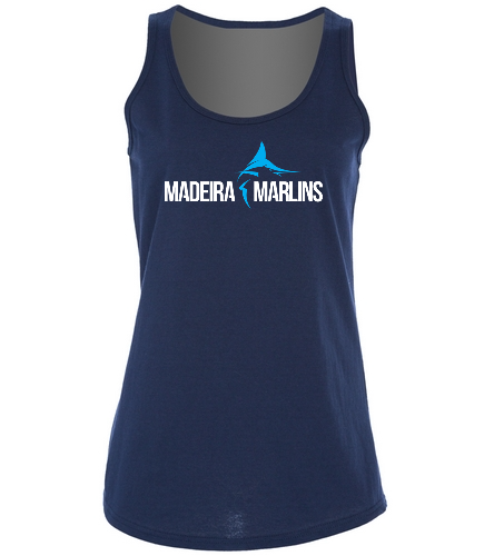 Womens Navy Tank - Port Authority Women's Cotton Racerback Tank Top
