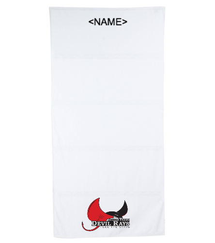 Team Towel (opt Name) - Royal Comfort Terry Velour Beach Towel 32" X 64"