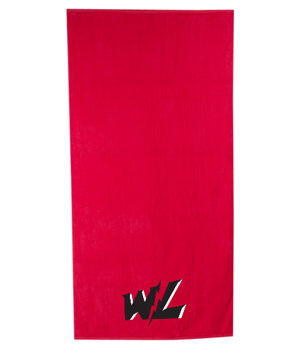 wl red - Royal Comfort Terry Velour Beach Towel 32" X 64"