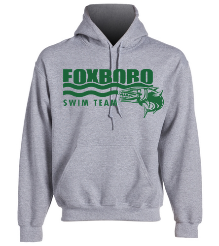 Classic Swim Team Logo - Gildan Unisex Heavy Blend Hooded Sweatshirt