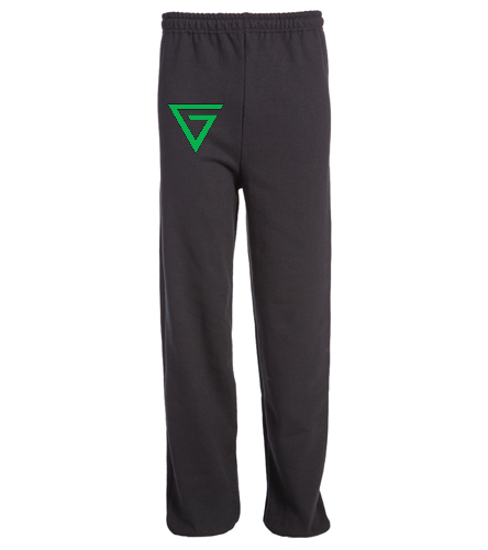 Black sweat pants GG - Gildan Unisex Heavy Blend Open Bottom Sweatpants