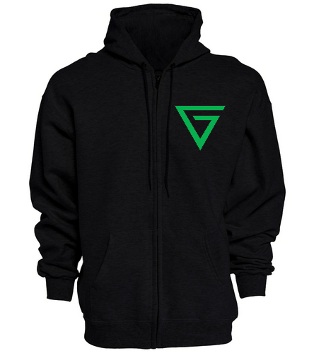 Black Zip hoodie GG - Hanes Unisex Full Zip Hoodie