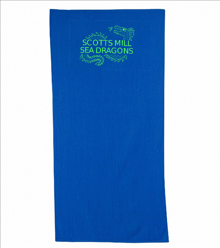 SD_Blue_Towel - Diplomat Terry Velour Beach Towel 30" x 60"