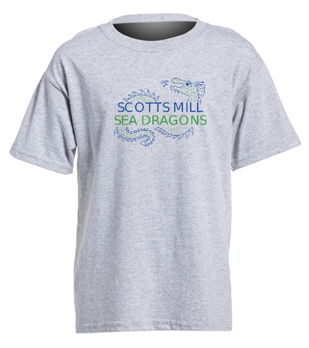 SD_YouthT_Gray - Gildan Youth Cotton Crew Neck T-Shirt