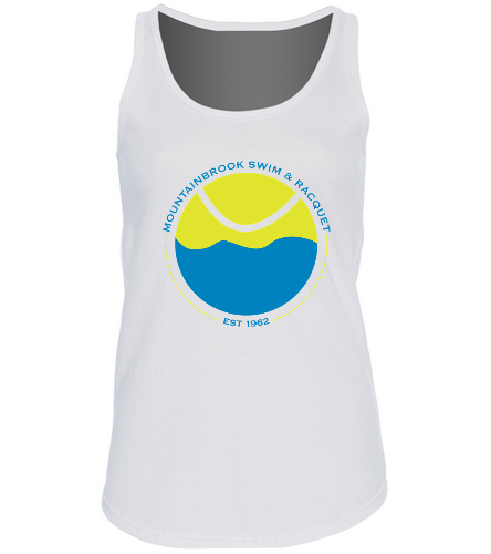 White Women's Tank Top - Port Authority Women's Cotton Racerback Tank Top