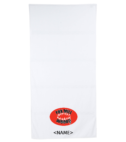 FMW White Towel - Royal Comfort Terry Velour Beach Towel 32" X 64"