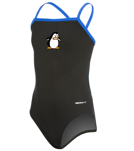 Newport Penguins One Piece Youth - Sporti HydroLast Piped Thin Strap One Piece Swimsuit Youth (22-28)