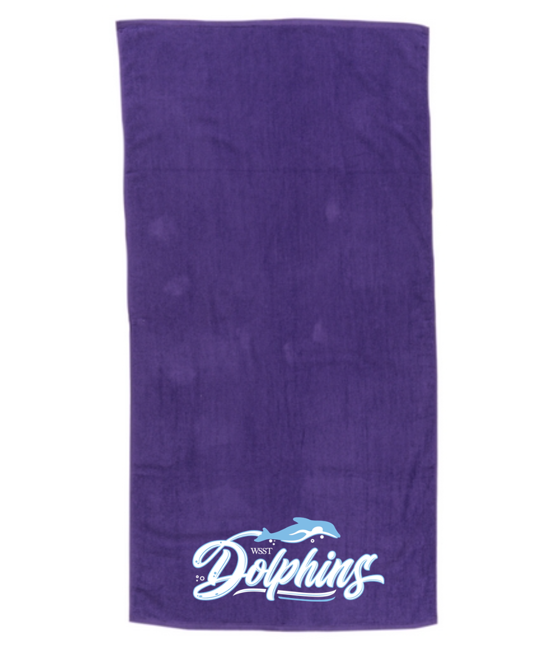 WSST Dolphin Towel - Diplomat Terry Velour Beach Towel 30" x 60"
