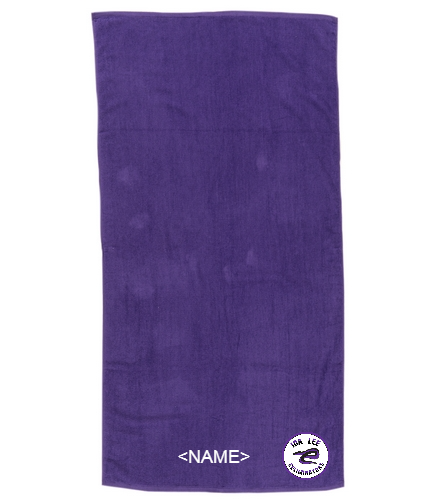 Ida Lee Custom Towel - Diplomat Terry Velour Beach Towel 30" x 60"