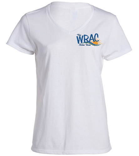 Women’s V-Neck - Left chest logo - Gildan Women's Cotton V-Neck T-Shirt