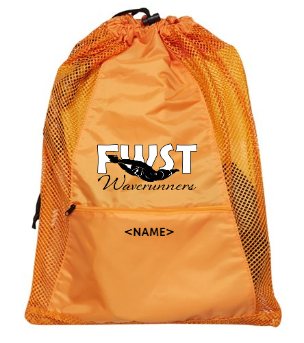 Waverunners Orange & Black Logo Mesh Backpack - Sporti Premium Mesh Backpack