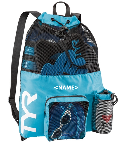 Personalized Lt Blue - TYR Big Mesh Mummy Backpack III