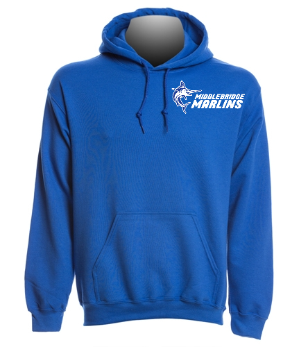 Marlins Sweatshirt corner logo - Gildan Unisex Heavy Blend Hooded Sweatshirt