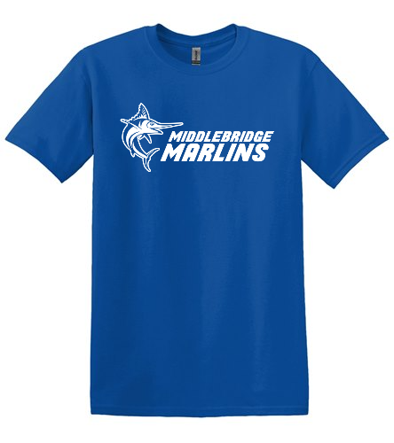 Marlins Royal Blue T-Shirt - Gildan Unisex Cotton Crew Neck T-Shirt