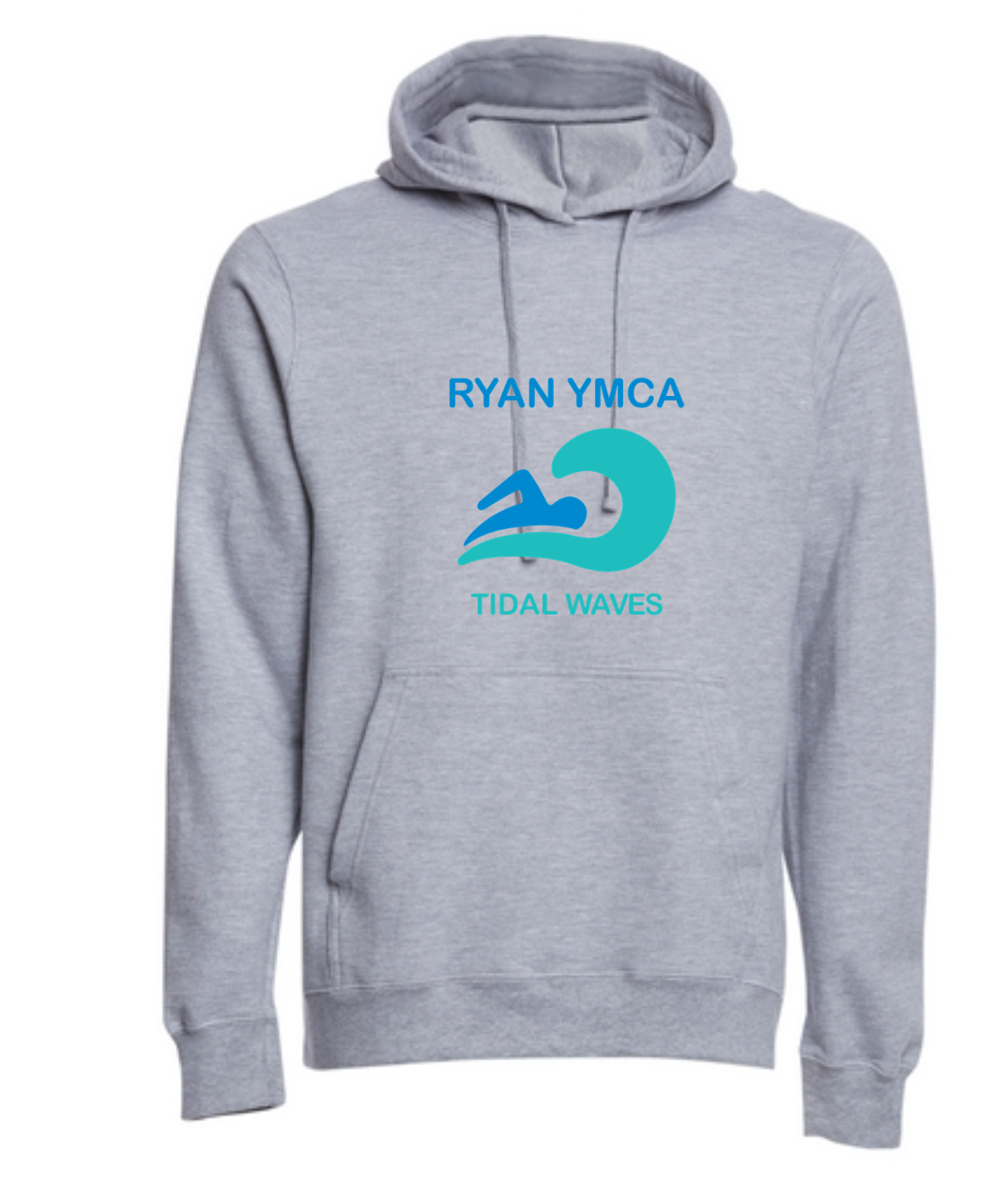Ryan Tidal Waves Large Logo - Port & Company Unisex Fan Favorite Fleece Pullover Hooded Sweatshirt