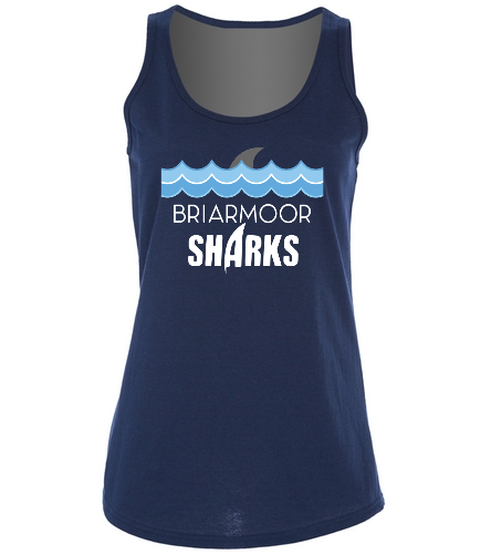 Briarmoor Sharks Cotton Tank, Navy - Port Authority Women's Cotton Racerback Tank Top