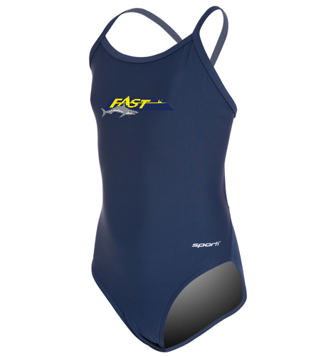 FAST Youth Thin Strap - Sporti Solid Thin Strap One Piece Swimsuit Youth (22-28)