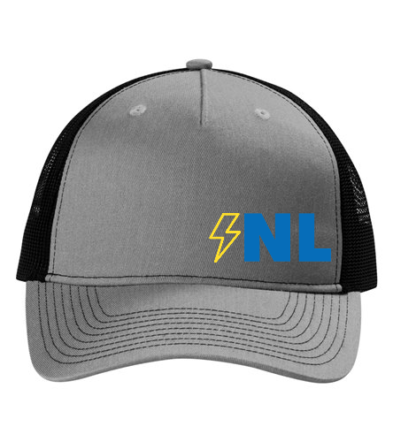 NL Embroidered Logo Trucker Hat - Port Authority Snapback Trucker Hat