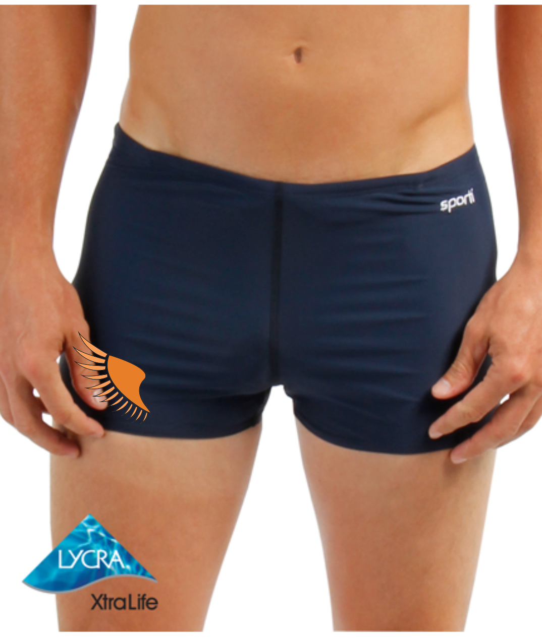 The Firebirds (Male)Team Suit (Square Leg) - Sporti Solid Swim Square Leg Swimsuit (24-44)