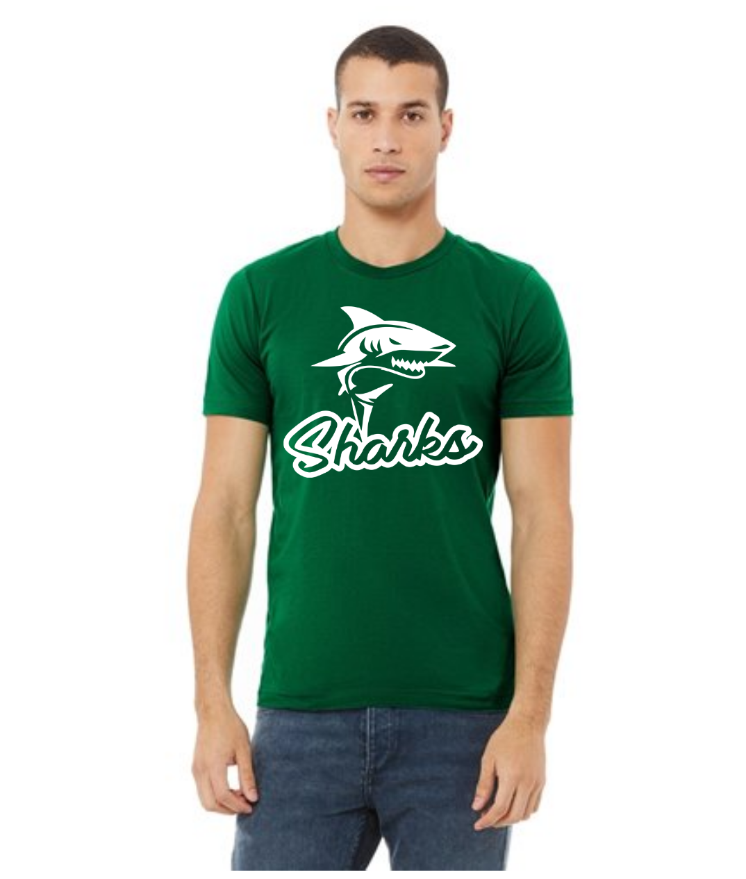 Sharks Men's Jersey T-Shirt - Bella + Canvas Unisex Jersey T-Shirt