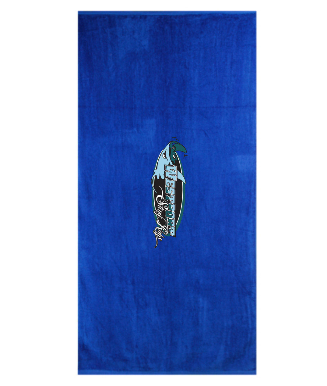 Westport Stingrays Royal Towel - Royal Comfort Terry Velour Beach Towel 32" X 64"