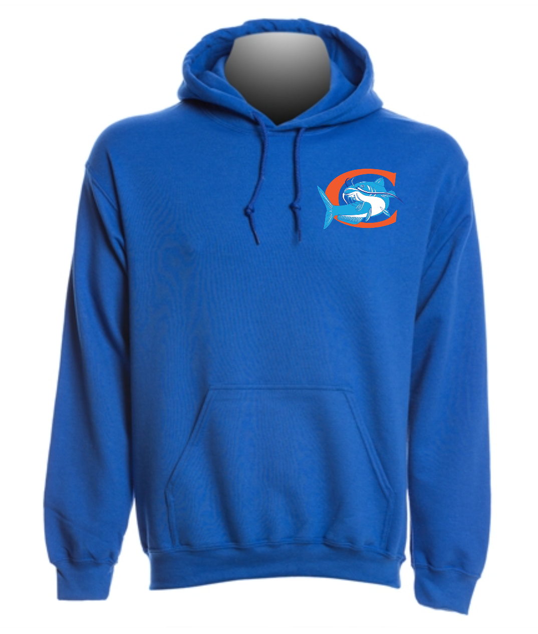 Catfish Adult Unisex Hooded Sweatshirt (Royal) - Gildan Unisex Heavy Blend Hooded Sweatshirt